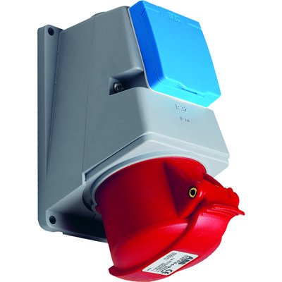 Купить ABB Адаптер CUE416-6+R/UJP, розетка 3P+N+E, 16А + Schuko 10/16А 250В, IP44 2CMA178301R1000