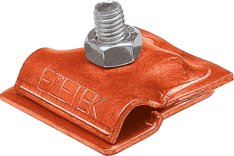 EZETEK Держатель проводника круглого 6-10 мм для фальца 0.7-3 мм, медь 91093