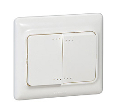 Купить Legrand Kaptika Белый Выключатель 2-клавишный 782102