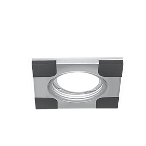 Gauss Светильник Aluminium Gu5.3 1/30 квадрат, хром/черный AL008