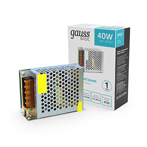 Gauss Блок питания Basic 12V 40W IP20 1/120 BT502