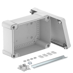 Купить OBO Bettermann Распределительная коробка X25C, IP 67, 286x202x126 мм, сплошная стенка, DIN-рейка 2005502