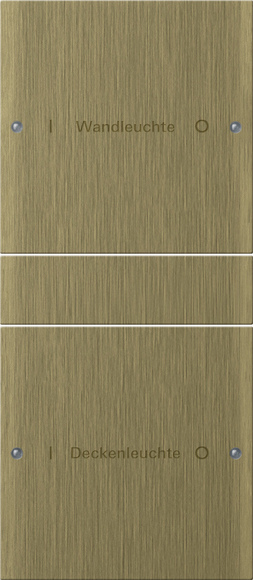 Gira Instabus Бронза Набор клавиш 2-местн. (1+1) (гравировка) 2132607