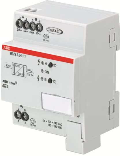 ABB DG/S2.64.1.1 Контроллер освещения DALI, Standart, 2 линии 2CDG110199R0011