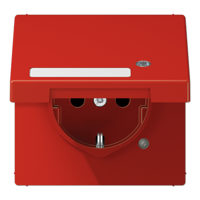 JUNG SCHUKO-розетка с крышкой, красный LS1520NAKLKORT