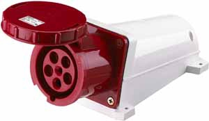 Купить DEKraft Розетка стационарная 135 3Р+РЕ+N 63А 380В IP67 РС-102