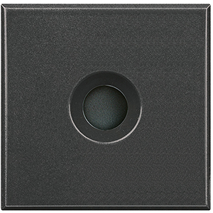 BT Axolute Антрацит Заглушка с отверстием 9мм, с 2 коннекторами для организации небольшой распайки HS4954