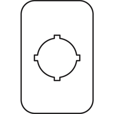ABB Шильдик MA6-1023 (желт.пласт. 1 место) с надписью Emergency Stop 1SFA611930R1023