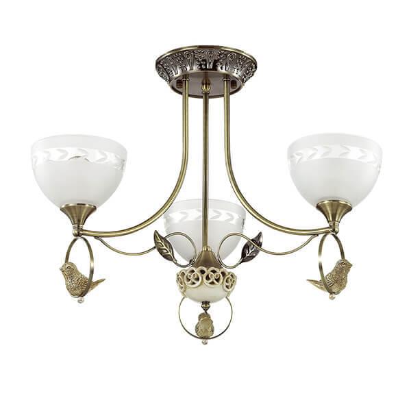 Купить Lumion 3403/3C LN17 246 бронзовый/стекло/декор полирезина Люстра потолочная E27 3*40W 220V HORAS