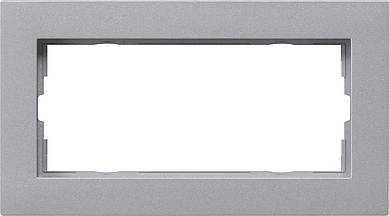 Gira E2 Алюминий Рамка 2-ая без перегородки заподлицо 1002255
