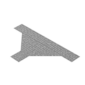 OSTEC Донная вставка для тройника для лотков ЛКР 200, толщ. 1,0 мм, Сендзимир цинк