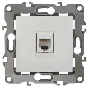 ЭРА 12-3105-01 Белый Розетка телефонная RJ11, IP20, 12