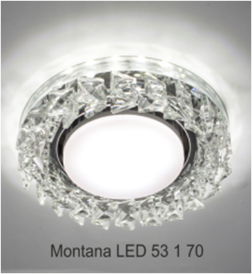 Italmac Bohemia led 53 1 70 Прозрачный Светильник декоративный из огранненого стекла со светодиодной подсветкой, GX53