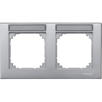 Купить SE Merten SM Алюминий Рамка 2-ая с полем для надписи (MTN472260)