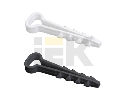 Купить IEK Дюбель хомут 5х8мм нейлон белый (100шт)