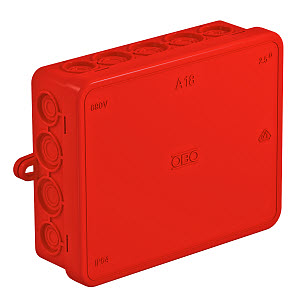 Купить OBO Bettermann Распределительная коробка A18, 125x100x40 мм, красная 2000418
