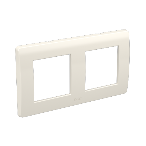 DKC Рамка на 2+2 модуля (двухместная), белая, RAL9010