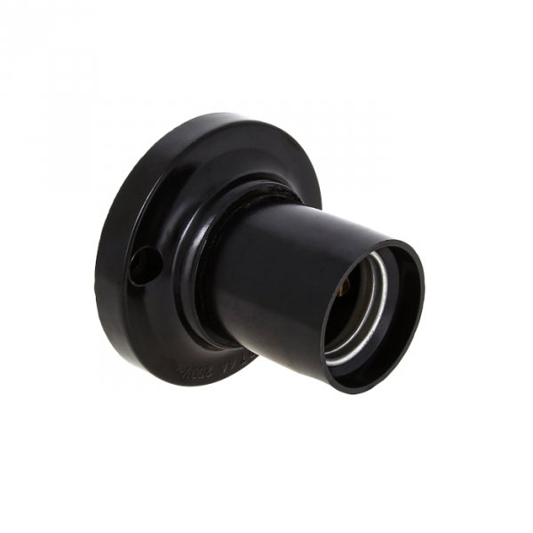 EKF PROxima Патрон карболитовый потолочный Е27 черн. прямой