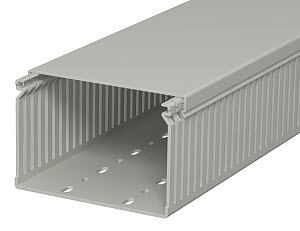 Купить OBO Bettermann Кабель-канал перфорированный распределительный LK4 80x120x2000 мм (перфокороб) ПВХ, серый RAL7030 6178061