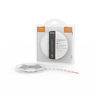 Gauss Лента Basic 12V 4,8W/m 312lm/m 3000K IP20 LED 3m 1/100 BT002