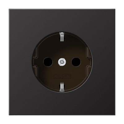 JUNG  LS990  Штепсельная розетка SCHUKO 16A 250V~ ; с защитой от детей; дарк AL1521KID