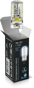 Лампа светодиодная капсульная 3Вт G4 4100К 220В AC85 Gauss (снято с производства) SS107707203