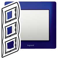 Купить Legrand Galea Life Синий Металл/Magic Blue Рамка 3-я верт 771917