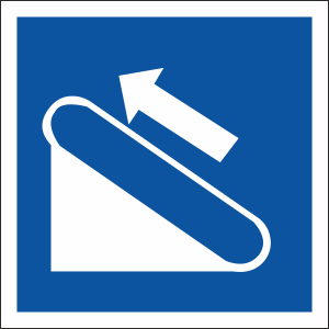 Белый свет Знак безопасности PS-15164.D04"Эскалатор (подъёмник)" a21959