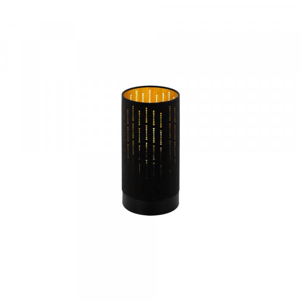 Eglo 98314 Настольная лампа VARILLAS, 1х40W(E27), 120, H255, сталь, черный/перфорир. текстиль, черный