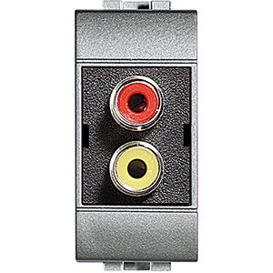 BT LL Алюминий Разъём RCA под 2 штеккера тюльпан, 1 мод NT4269R