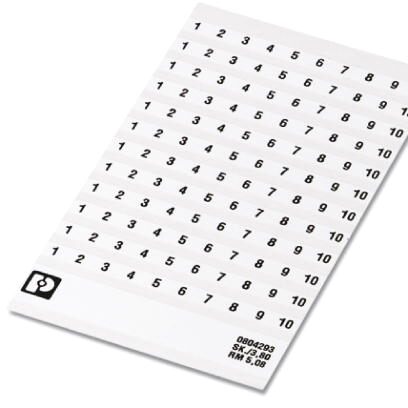 Phoenix Contact Маркировка для клеммных модулей SK 5,08/3,8:FORTL.ZAHLEN 81-9 0804293:0081