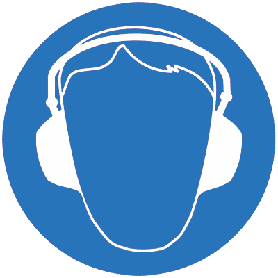 Знак пластик М03 "Работать в защитных наушниках" (200x200) ГОСТ 12.4.026-2015 EKF PROxima