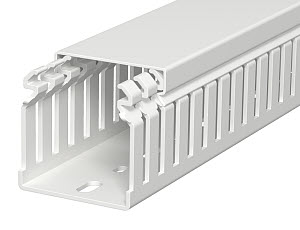 Купить OBO Bettermann Кабель-канал перфорированный распределительный LKVH 50x50x2000 мм светло-серый RAL7035 6178585