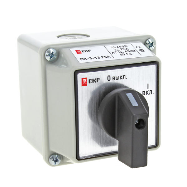 EKF PROxima Переключатель кулачковый ПК-3-13 16А 3P "ВКЛ-ВЫКЛ" IP54