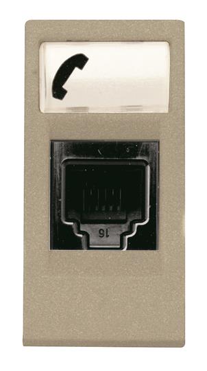 ABB NIE Zenit Шампань Розетка телефонная на 6 контактов, RJ12, 1 мод 2CLA211760N1901