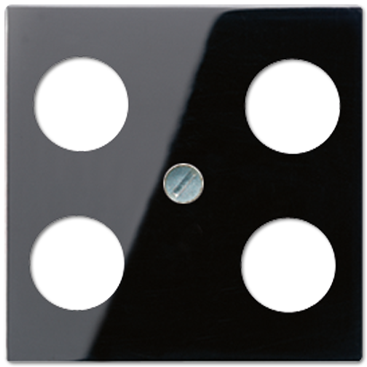 JUNG Крышка для SAT-TV-розетки с 4-мя гнездами черный A561-4SAT1SW