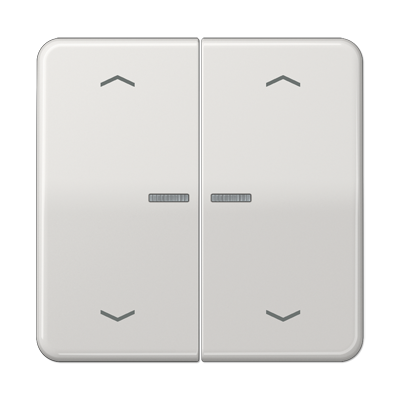 JUNG Клавиша для KNX кнопки, 2 группы с окошком и символами "стрелки" дюропласт светло-серый CD102KO5PLG