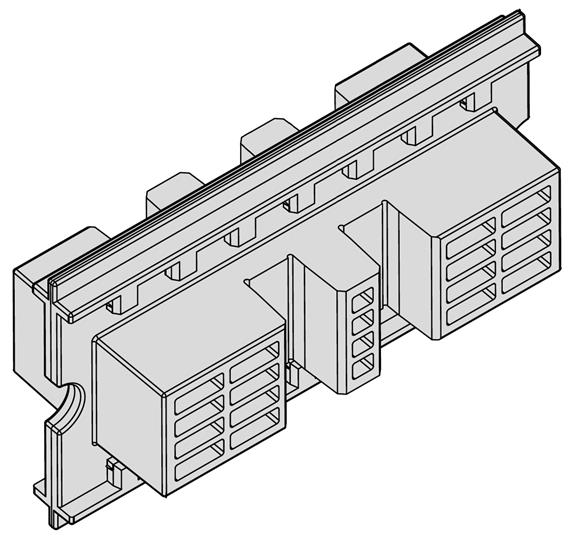ABB Держатель шины медной L=100мм (24шт) 1STQ007428A0000