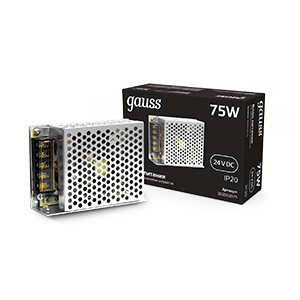 Gauss Блок питания 75W 24V IP20 1/120 202002075