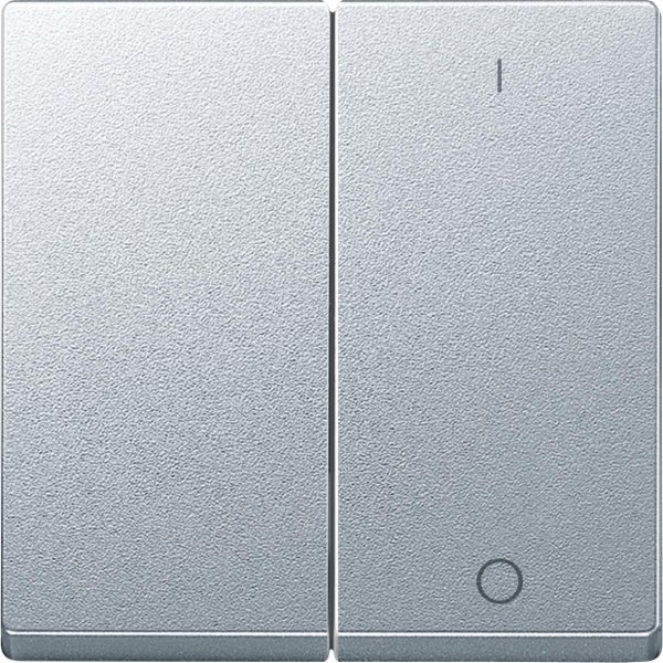 Купить SE Merten SM Алюминий Две клавиши с пиктограммой «вкл» и «откл» MTN312060