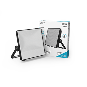 Gauss Прожектор EVO 20W 1800lm 6500K 100-240V IP65 черный LED 687511320