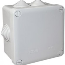 PE Коробка распределительная, квадратная, 7 вводов, IP55, 105x105x57мм PE 120 105