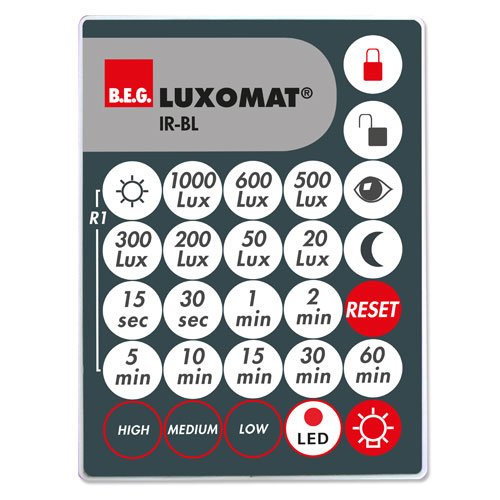 BEG IR-BL /grey/red Пульт управления BL, в комплекте настенный держатель / серый 93055