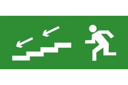 TechnoLux ЭП13 По лестнице вниз налево 140x280 мм ЭП13 140280