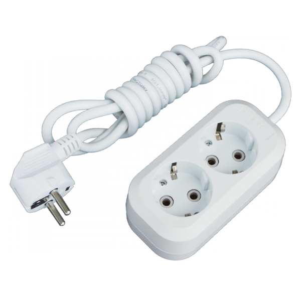 EKF PROxima Удлинитель "Эксперт" 2 гнезда 2 метра 16А/3,5кВт с заземлением ПВС 3х1