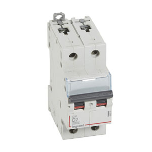 Купить Legrand DX3 6000 Автоматический выключатель 10кА 2P 230/400В 2А 2 мод (D) 408024