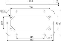 Купить SE Sarel Плата кабельного ввода для мембран 245Х130 S3D NSYTLCFL
