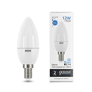 Gauss Лампа Elementary Свеча 12W 950lm 6500K Е14 LED 33132 Gauss Лампа Elementary Свеча 12W 950lm 6500K Е14 LED 33132