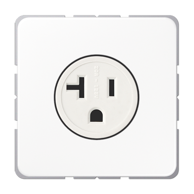 JUNG Штепсельная розетка SCHUKO 16А 250V~ с углом наклона 20° белая CD521-20WW