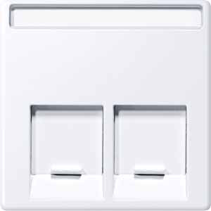 Купить SE Merten SM Бел Актив Накладка розетки ТЛФ/комп 2-ой прямой MTN469925